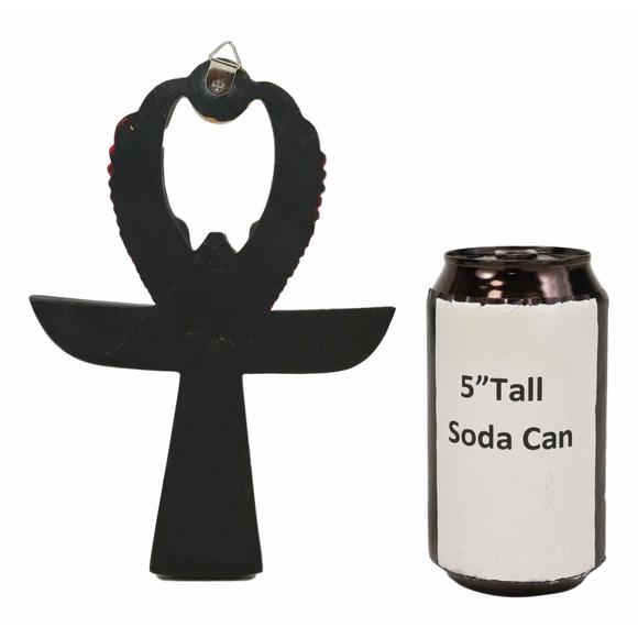 Ebros Crux Ansata Egyptian Golden Ankh With Winged Scarab Maat And Eye Of🌼 - Picture 5 of 7